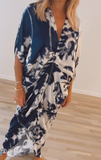 Silk print maxi dress