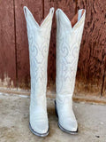 Tanner Mark White Knee High Boots