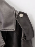 Washed Faux Leather Jacket