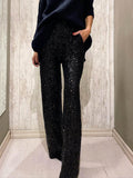 Sequined High Waist Pants