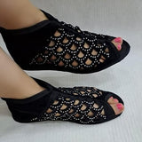 Women's Elegant Rhinestone Flat Sandals