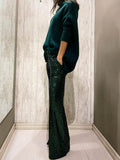 Sequined High Waist Pants