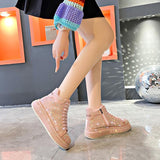 Rhinestone High-top Platform Shoes