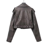 Washed Faux Leather Jacket