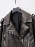 Washed Faux Leather Jacket