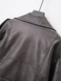 Washed Faux Leather Jacket