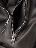 Washed Faux Leather Jacket