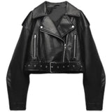 Washed Faux Leather Jacket