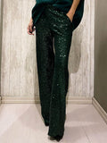 Sequined High Waist Pants