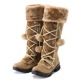 Women's Snow Waterproof  Vintage Casual Minimalism Faux Suede Lace-up Boots