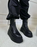 Thick Bottom Zipper Boots