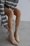 Short Heeled Stretch Boots