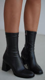 Short Heeled Stretch Boots