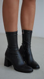 Short Heeled Stretch Boots