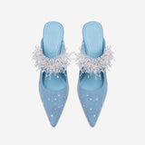 The Chic Sky Blue Dazzle Shoes