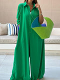 Solid Color Loose Jumpsuit