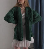 Thick Needle Knitted Loose Sweater Coat