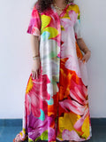 Vibrant Flowers Maxi Dress