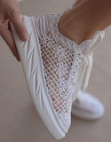 White Sports Mesh Shoes