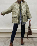 Wavy Long-sleeved Cotton Coat