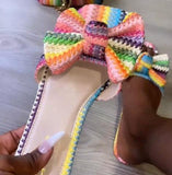 The Straw Bow Slippers