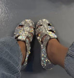 Silver Glitter Sandals