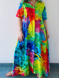 Vibrant Flowers Maxi Dress