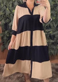 Striped Loosen Midi Dress