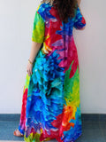 Vibrant Flowers Maxi Dress