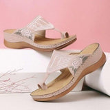 Women's Rhinestone Wedge Sandals Flip-flops