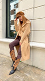 Soft long cardigan in khaki