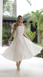 Pure white halter gown dress