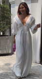 Pure white jumpsuit