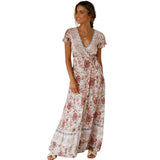 Women's Holiday Print Sexy Long Dress