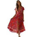 Women's Holiday Print Sexy Long Dress