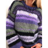 Rainbow Casual Warm Sweater Women