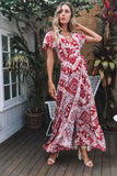 Women's Holiday Print Sexy Long Dress