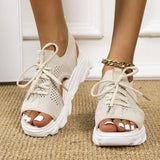 Thick Bottom Flying Woven Casual Women's Sandals