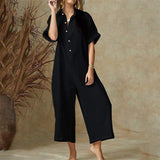 Pure Cotton Loose Jumpsuit