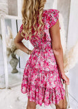 Showy Print Sleeveless Mini Dress