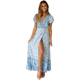 Women's Holiday Print Sexy Long Dress