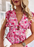 Showy Print Sleeveless Mini Dress