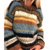 Rainbow Casual Warm Sweater Women