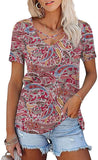 Signature Cross-Cover Strap Print V-Neck Top