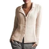 Shrunken Button Up V-Neck Cardigan Sweater