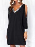 Shift Sequin Knee Length Dress