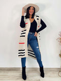 Striped Knitted Cardigan