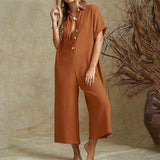 Pure Cotton Loose Jumpsuit