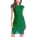 Solid Color Lace Slim Fit Hip Sexy Dress