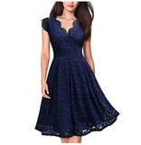 Vintage lace V-neck dress